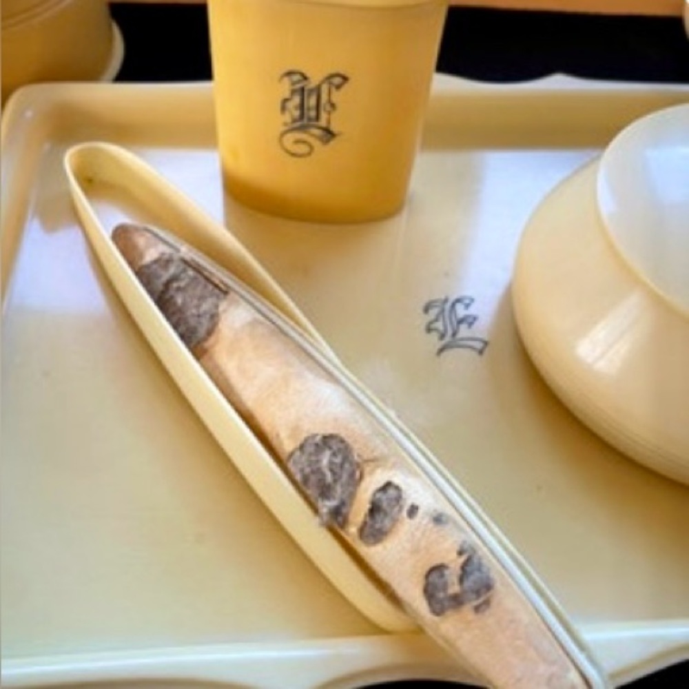 Beautiful Monogrammed Celluloid Vanity Containers on Celluloid Tray - Picture 7 of 8